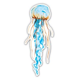 Jellyfish Beautiful - 12" Vinyl Sticker Waterproof Decal