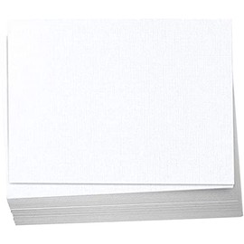 Hamilco 4x6 White Linen Cardstock Paper Blank Index Cards Flat Card Stock Heavyweight 100lb Cover 100 Pack