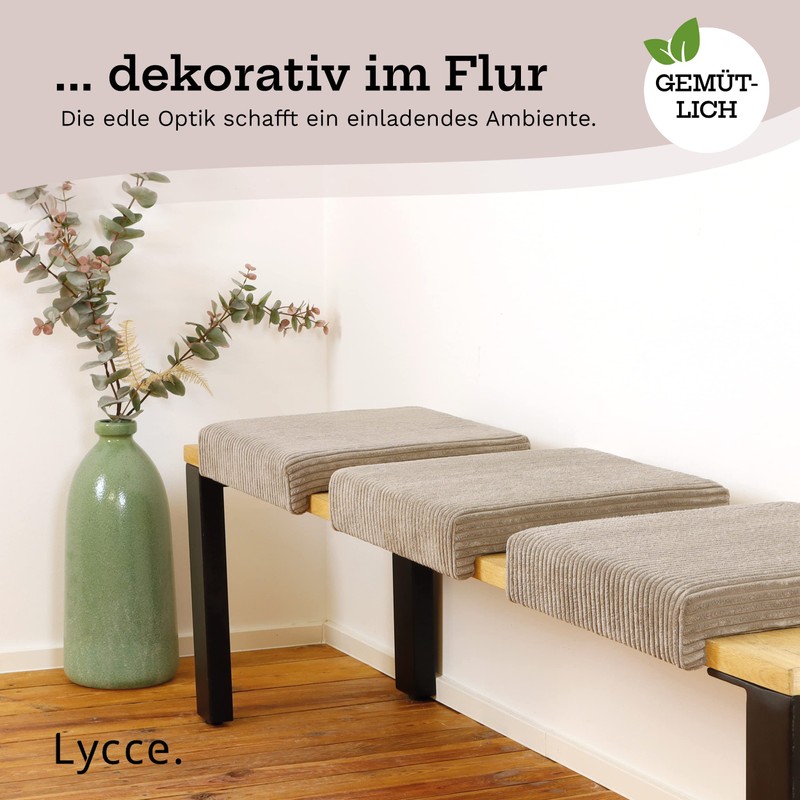 Lycce Bench Cushion Clamp Cushion 1 Strip Corduroy Fabric Extra