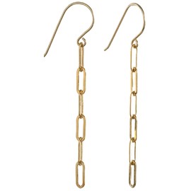 Austin Down to Earth - Paperclip Chain Earrings - Chain Link Earrings for Women - Large Paper Clip Earrings - Chunky Paperclip Earrings (14k gold filled)