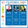 Caraselle Soft Clip Laundry Pegs for Delicate Fabrics - Gentle