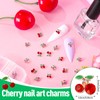 36 Pcs 3D Cherry Nail Charms Valentine's Day Cherry Nail
