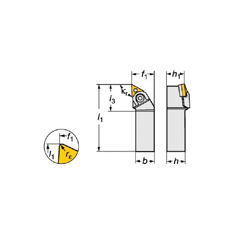 Sandbic MTJNR2525M16M1 Shankbite for T-Max P Negative Tips