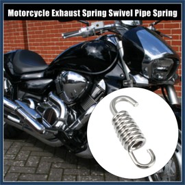 INFINAUTO 2 Pcs Universal Exhaust Pipe Spring for Motorcycles 43mm 1.69" Stainless Steel Exhaust Pipe Spring Hook Modified Accessory Stylish Design