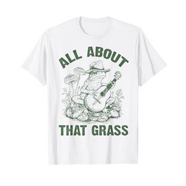 Retro Western Cowboy Frog Playing Guitar Music Frog Lover T-Shirt