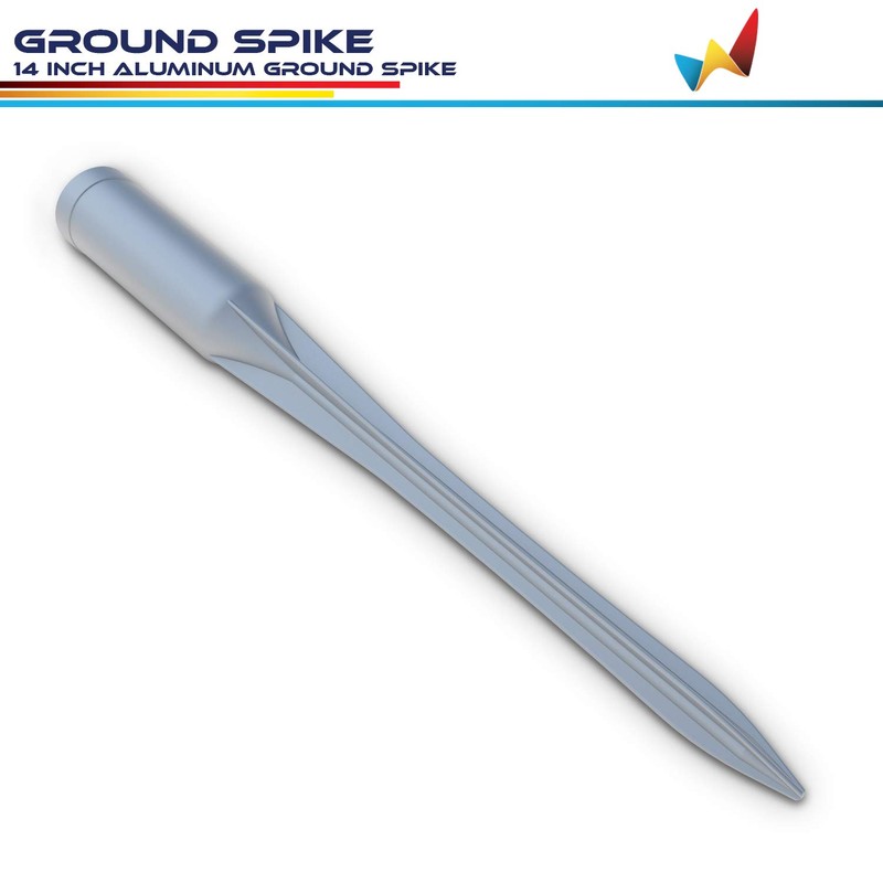 Windscreen4less Fence Post Anchor Ground Spikes 1-5/16'' ID Round Pole