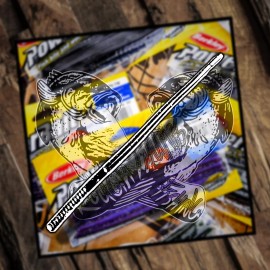 BERKLEY POWERBAIT Poured Finesse Worm Dropshot Soft Bait 6" 7ct HOLOGRAPHIC SHAD