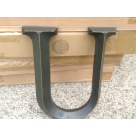 Ballard Designs Monogram Alphabet Letter Plaque Small U Bronze Wooden Wall Art Hanging