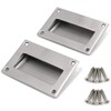 Inlet Handles, Stainless Steel, Rectangular, 128 x 83 mm, for