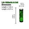 (8 Pack) XML Battery 1.2v 1600mAh Ni-MH AA Low Self-Discharge