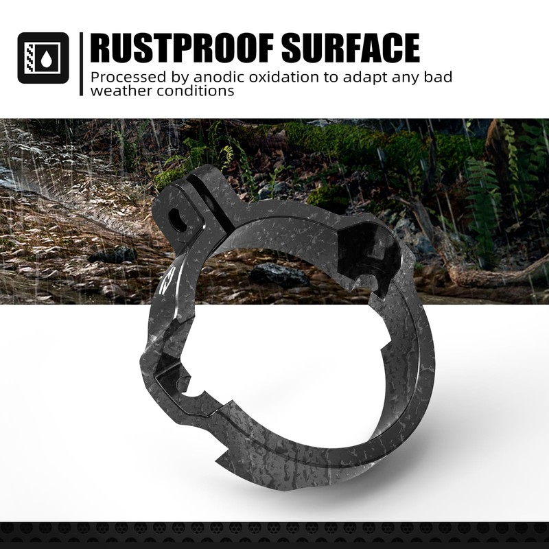 NICECNC Black Escape Flange Guard Protector Compatible with GasGas EX