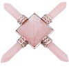SUNYIK Stone Pyramid Energy Generator, Healing Crystal Point Four Directions