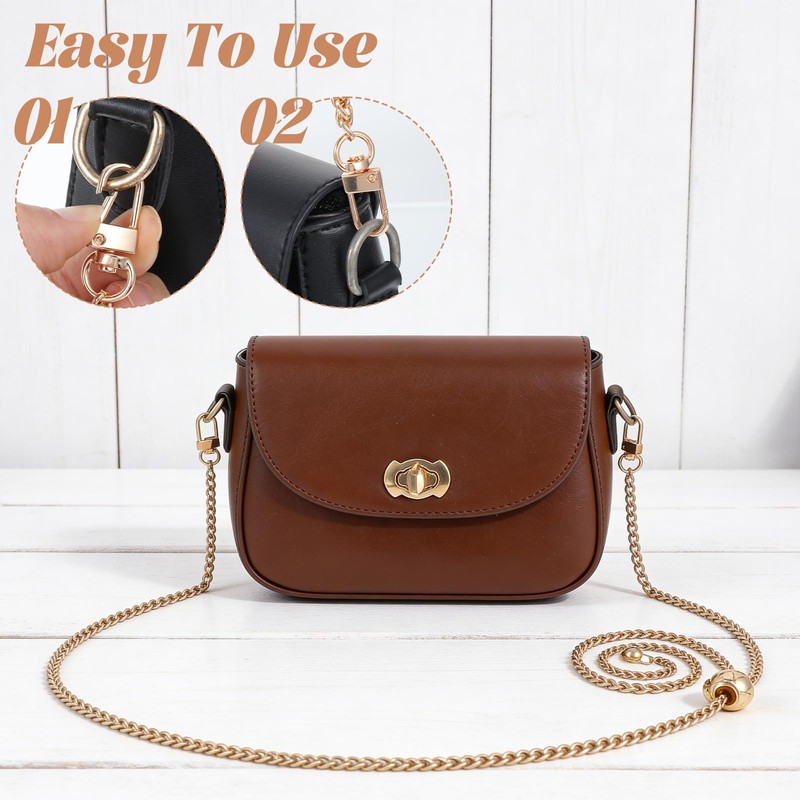Shimmeroo Gold Chain Purse Strap, Adjustable Gold Chain for Purse