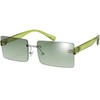 The Fresh Minimalist Small Rectangular Sunglasses Clear Eyewear Trendy Rimless