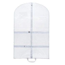 1 PCS Garment Bags,Full Zipper Dance Garment Bag For Kids Adults，Suit Bag for Competitions Costumes & Travel，Clear Garment Bag with ID Pocket。