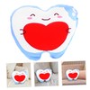 BESPORTBLE Soft Plush Tooth Pillow Back Support Pillow for Sitting