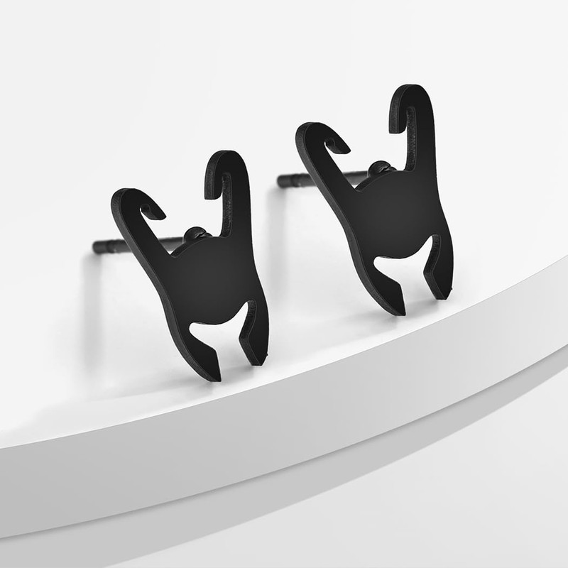 Cute Loki Earring Stainless Steel Minimalist Loki Stud Earrings for