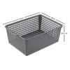 Yuright 3 Packs Plastic Storage Basket for Kitchen Sink, Grey