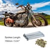 ACROPIX Motorcycle Scooter Wheel Plated Spokes Set 150mm Length with