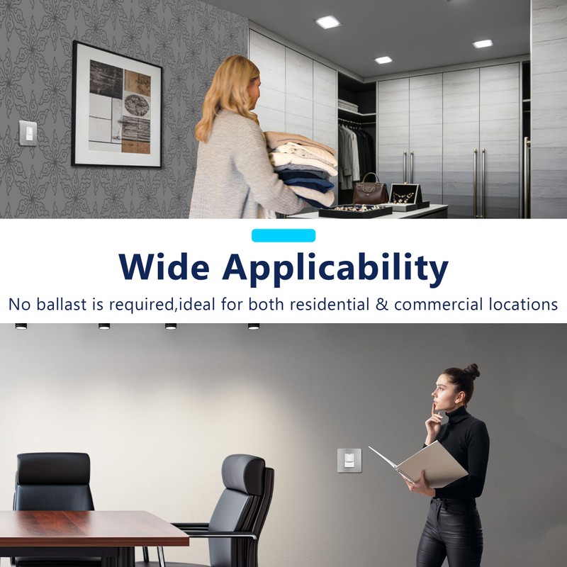 LIDER PIR Motion Sensor Light Switch, Occupancy/Vacancy Modes, Durable Metal