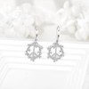 JBAERD Peace Sign Earrings Sterling Silver Peace Sign Dangle Earrings