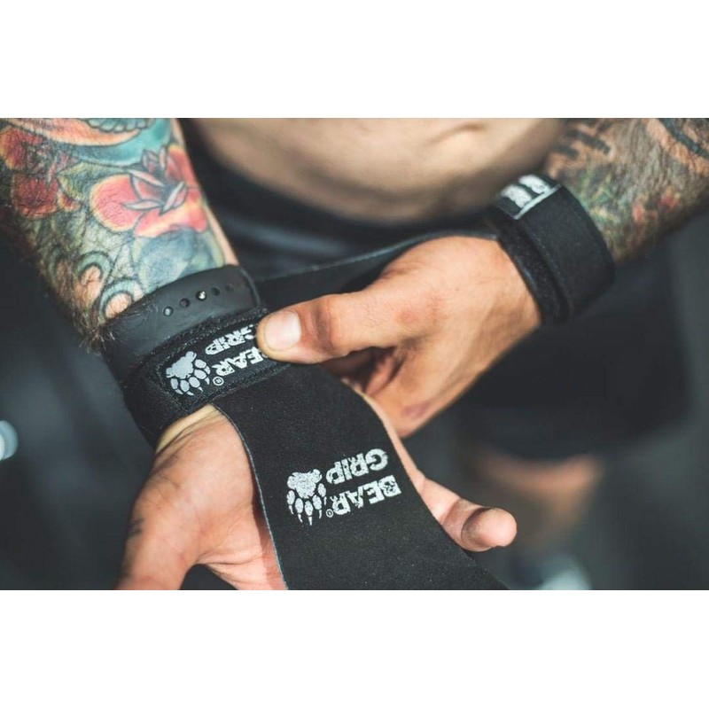 BEAR GRIP - Crossfit Grip (Leather Black 3 Hole integrated