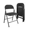 COSCO SmartFold Vinyl Folding Chair, 4-Pack, Black