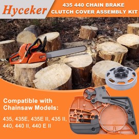 Hyceker 435 440 Chainsaw Chain Brake Clutch Cover Assembly for Husqvarna 435 440 440e Chainsaw Parts, .325-7T Spur Sprocket Clutch Drum and 435 Oiler Oil Pump Kit with Bumper Spike 501388203 536329204