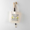CafePress Save The Bees Grow Dandelions Tote Bag Natural Canvas