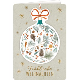 Weihnachtskarte mit Kuvert – Merry Christmas (Socken)