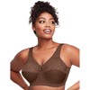 Glamorise Womens Bra Full Figure Bras - Brown - 46I