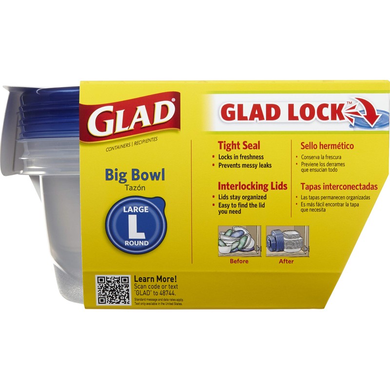 Glad Food Storage Containers - Big Bowl Container - 48