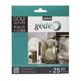 GEDEO Gédéo Pack of 25 Silver Gilding Leaves, 0.02 x 15.5 x 18.5 cm