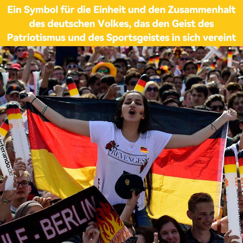 HAFRILY Pack of 10 Germany Flag Badges National Badge for