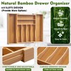 ACIPENSER Bamboo Kitchen Drawer Organizer, Expandable Cutlery Tray Utensil Organizer
