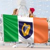 Irish Flag - Ireland Flag with Crest Harp - Tri-Colour