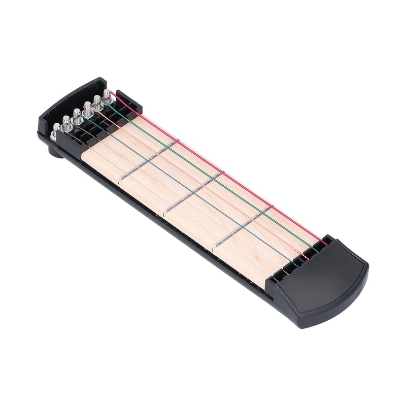 Pocket Guitar Practice Tool 6 Colorful String Fingerboard Portable Beginner