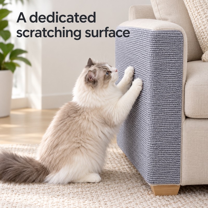 Self-Adhesive Cat Scratching Mat for Furniture Protection – 40 x