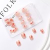 Valentine's Day Press on Nails Short Oval, 24PCS Red Heart