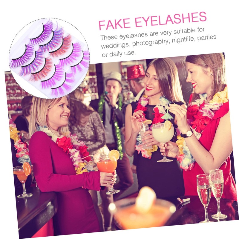 Ipetboom 10pcs 3d Color Lashes Cluster Lashes False Eyelashes Thick