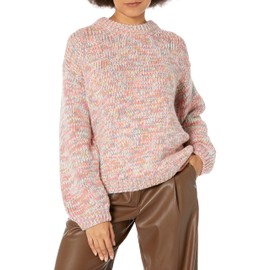 VELVET BY GRAHAM & SPENCER Women's Trix Rainbow Alpaca Pullover Sweater, Multi, M