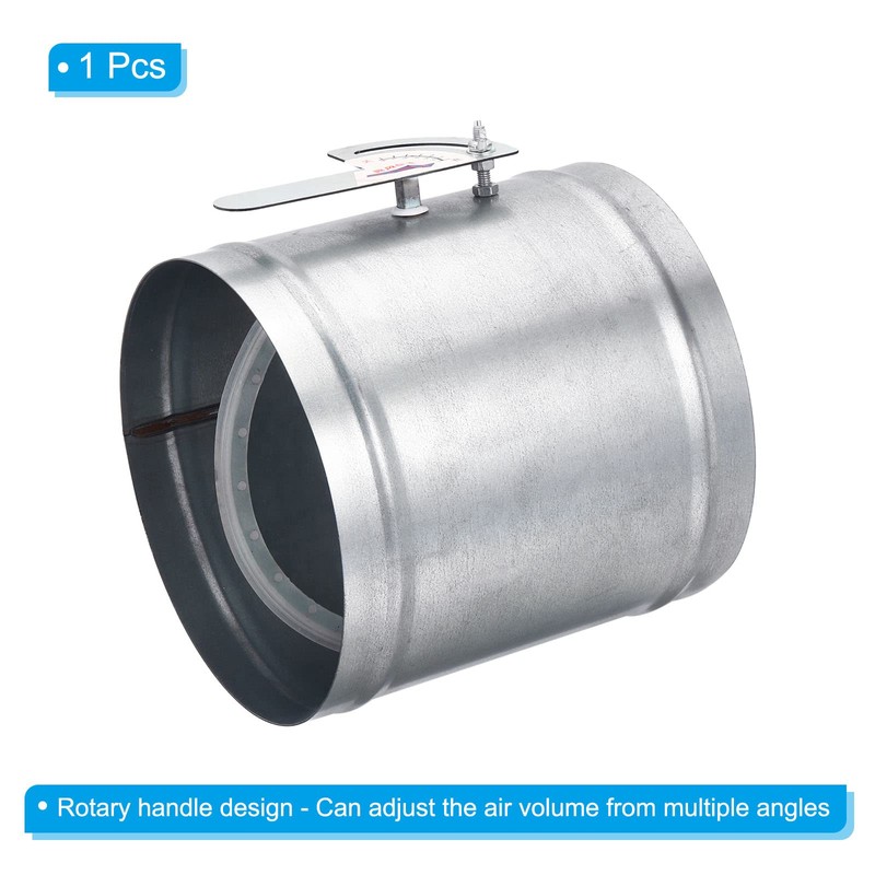 PATIKIL 8" HVAC Duct Manual Volume Damper, Metal Adjustment Airflow