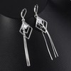 ALEXCRAFT 925 Sterling Silver Long Hanging Earrings, 925 Sterling Silver