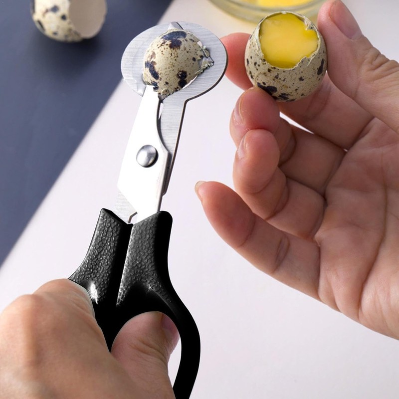 Black Egg Shell Scissors - Portable Quail Egg Cracker, Cracker
