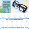 MARE AZZURO Large Bling Reading Glasses Women Retro Square Readers