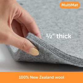 Oliso Multi-Mat Felt Pressing pad - 100% New Zealand Wool, Ideal for Quilting and Sewing - 14”x 14” ½” Thick [Packaging May Vary]