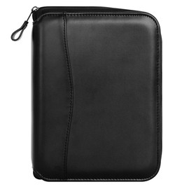 FranklinCovey - Spacemaker Simulated Leather Zipper Binder (Compact, Black)