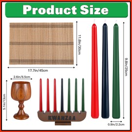 10 Pieces Kwanzaa Kinara Set Wooden Kwanzaa Candle Holder Kwanzaa Celebration Decorations