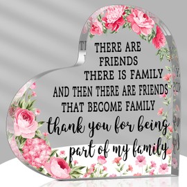 Chunful Gift for Friend Friendship Gift for Woman Birthday Gifts for Friend Going Away Gifts Plaque for Coworker Woman Retirement Gifts Acrylic Plaque for Friendship Keepsake Decor (Flower)