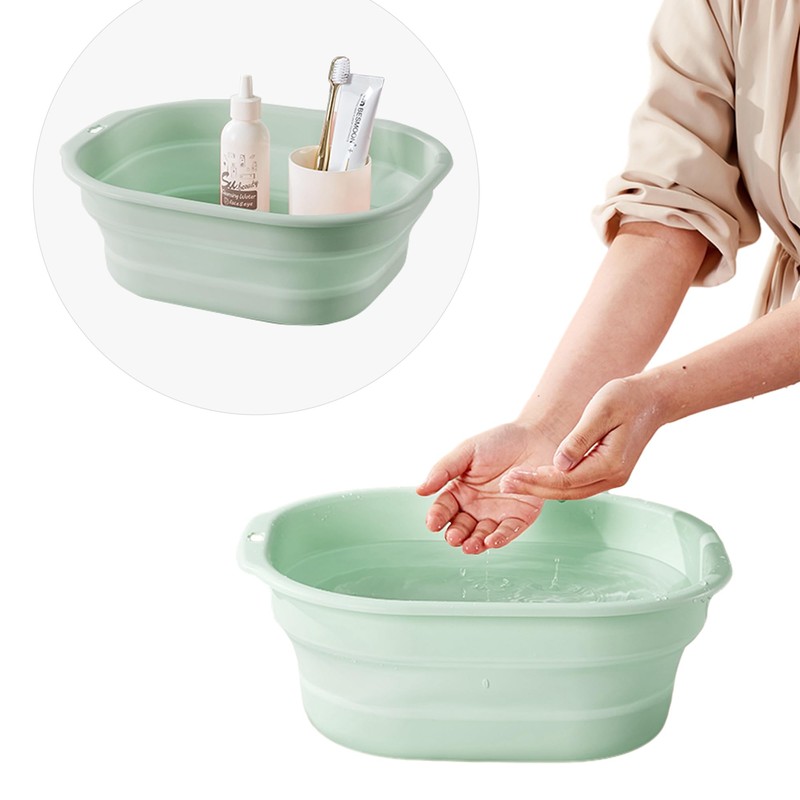 Daimix Collapsible Wash Basin Set of 2, Foldable Small Medium
